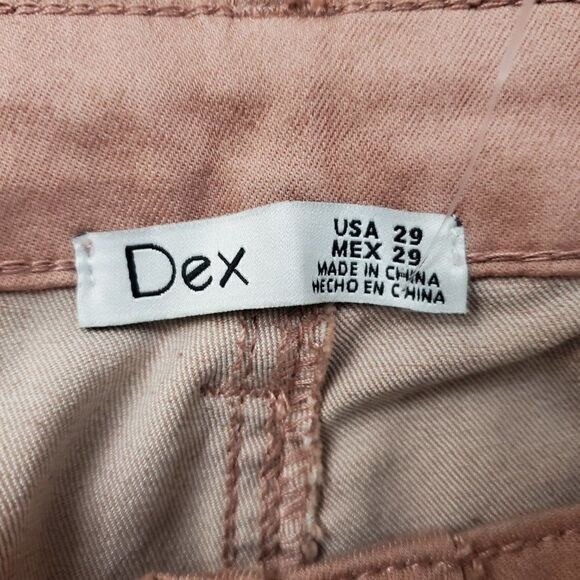 Dex Pink Lace Front Pink Rose Skinny Jeans 29 NEW - Picture 5 of 5